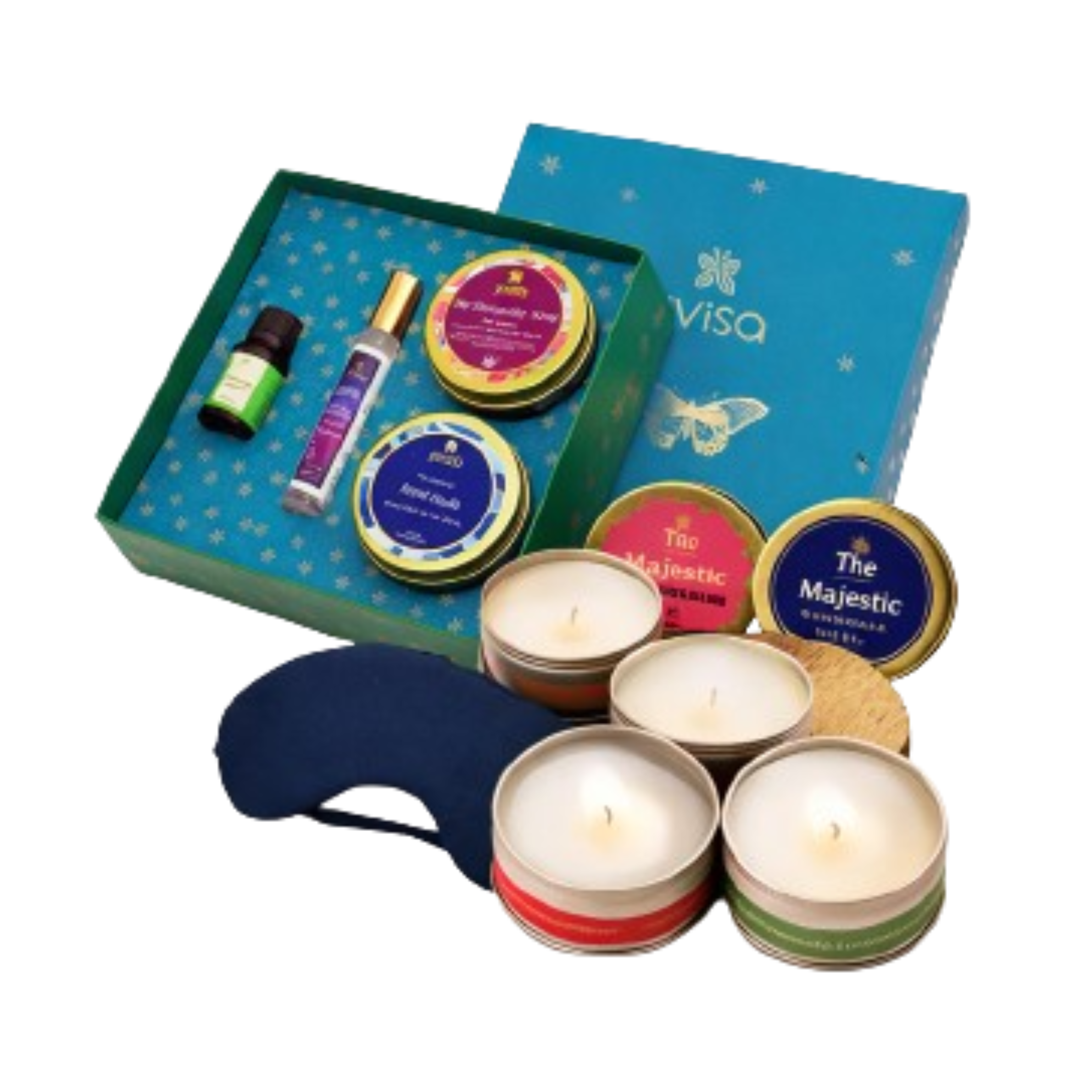 Dreamscape Relaxation Gift Set + Himalayan Light Soy Wax Candle Gift Box